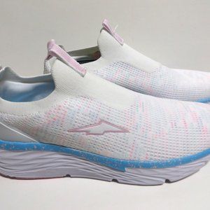 AVIA White Multi Slip-On Women's Knit Sneaker Shoes Breathable Memory Foam